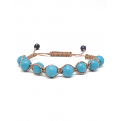 PULSEIRA SHAMBALA DE PEDRAS AZUIS