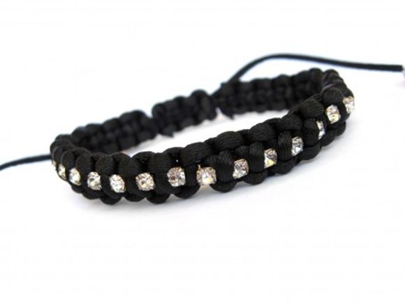 Pulseira macrame /strass