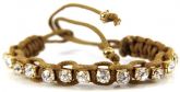 Pulseira macrame com strass