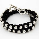 Pulseira macrame/strass