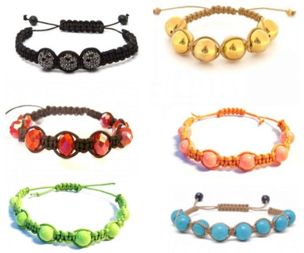 kit com seis pulseiras shambalas