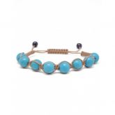 PULSEIRA SHAMBALA DE PEDRAS AZUIS